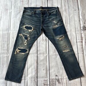 Polo Ralph Lauren Distressed Blue Jeans Men’s size 36X30